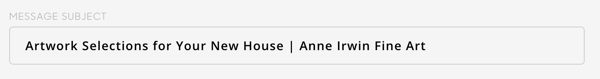 contextual information in subject line of artcloud message